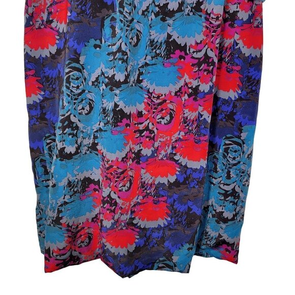 Banana Republic Women's Vibrant Color Floral Draped Detail Dress Size 14 - Picture 12 of 13